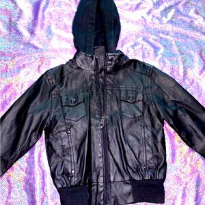 Boys Shaun White Hooded Black Jacket